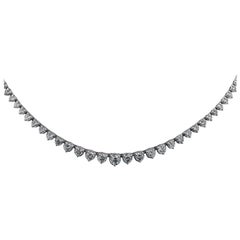 8.5 Carat Riviere Diamond Necklace