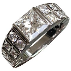 2.25 Carat Approximate Radiant Center Diamond Engagement Ring, Ben Dannie