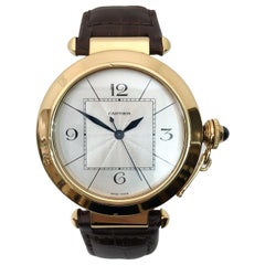Cartier Large Pasha Automatic 18 Karat Yellow Gold Watch