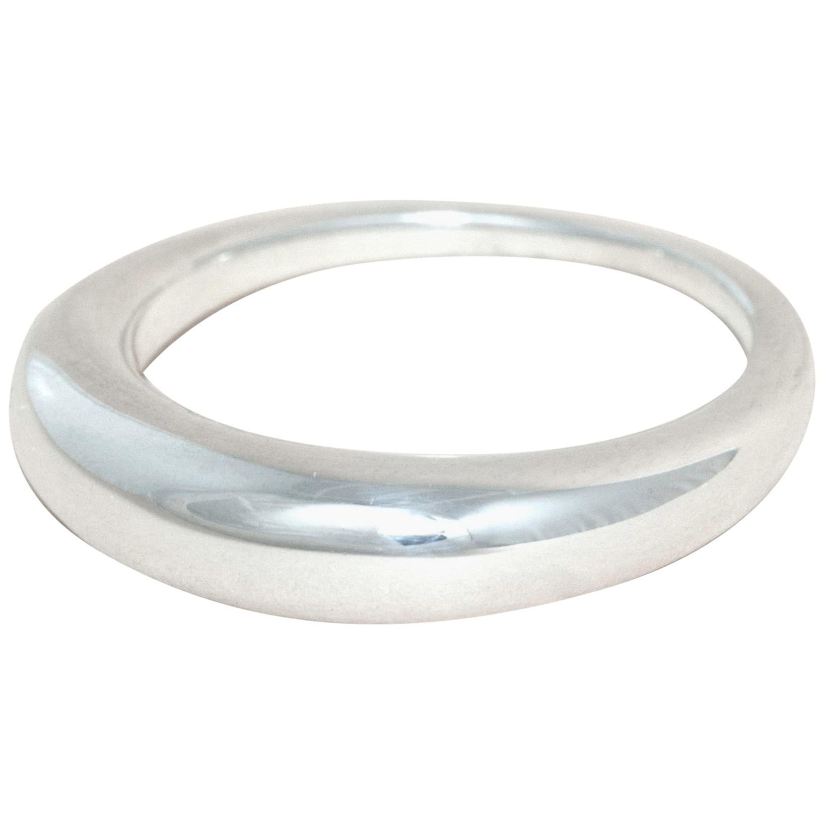 Massivem Silber Kreis Ring Revolution