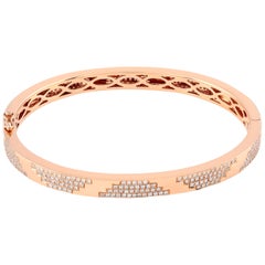 Maison Tjoeng La Azteca 18k gold and diamond bangle Cuff 