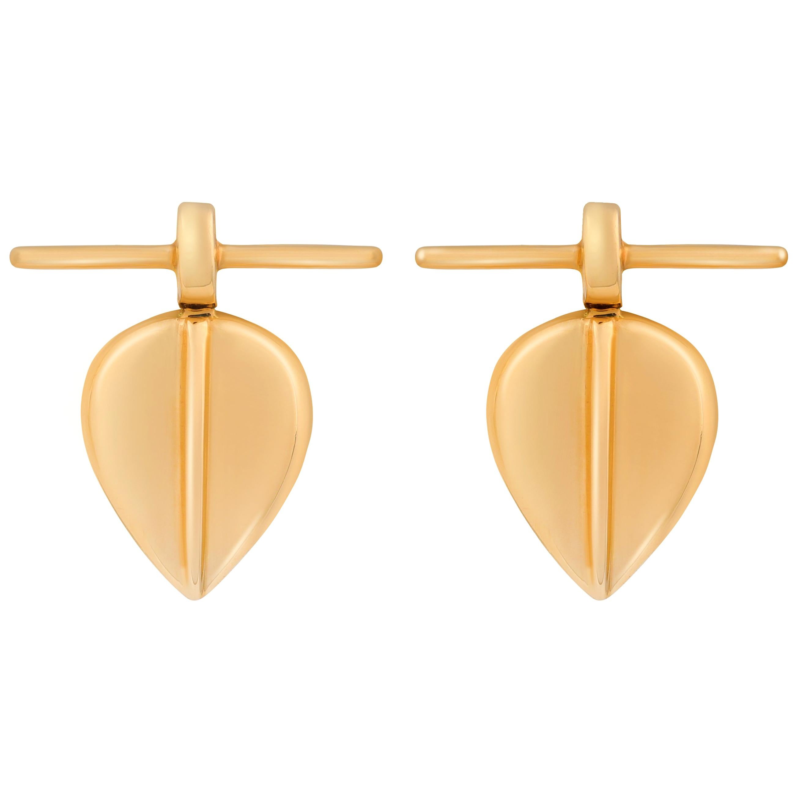 Maison Tjoeng Lazarus Gold Stud Earrings  For Sale