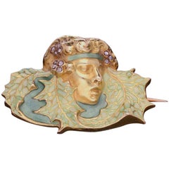 Art Nouveau Rene Lalique Enamel Diamond Gold Brooch, circa 1900