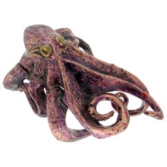 Enamel Octopus, Made in Bijoux, Cuff Bracelet