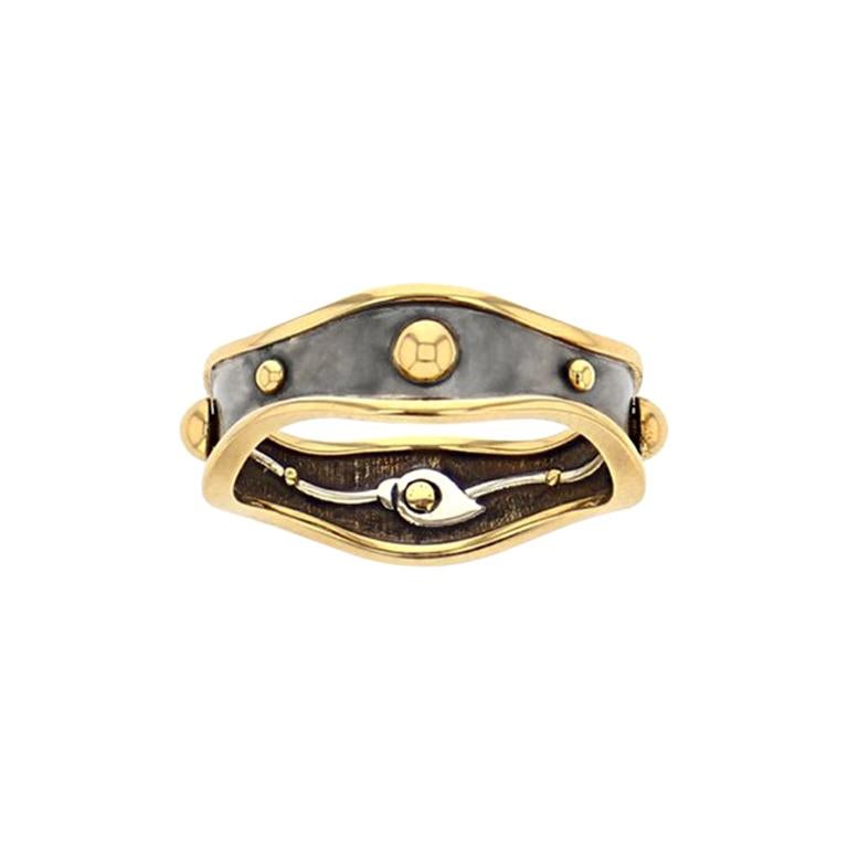 Bandeau Ring in 18k yellow gold by Elie Top