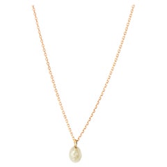 Grey Diamond Drop Necklace in Yellow Gold by Allison Bryan