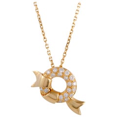 Dior Diamond Pave Gold Pendant Necklace