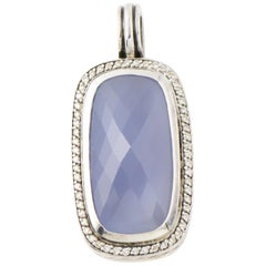 Yurman Chalcedony and Diamond Sterling Silver Pendant