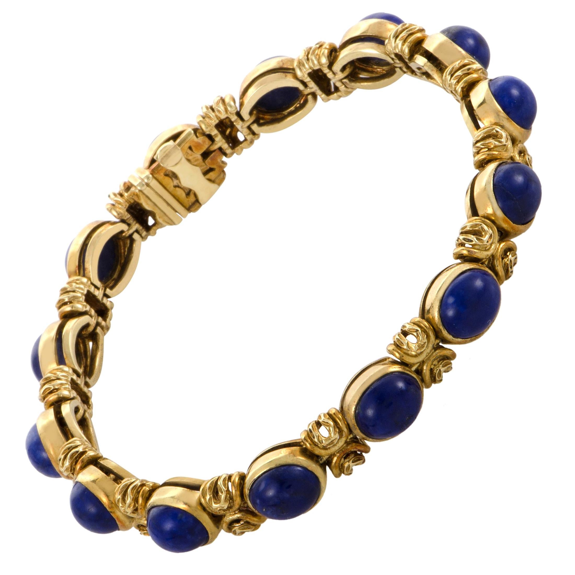 Van Cleef & Arpels Lapis Lazuli Yellow Gold Bracelet