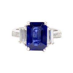 Platinum JB Star 3.22 Carat Sapphire and Diamond Ring