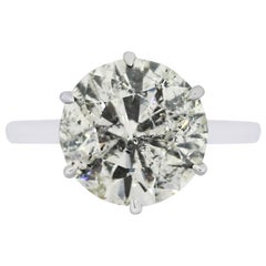 7.01 Carat Round Brilliant Diamond Engagement Ring