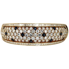 15.50 Carat Natural Sapphire Diamonds Bangle Bracelet 18 Karat