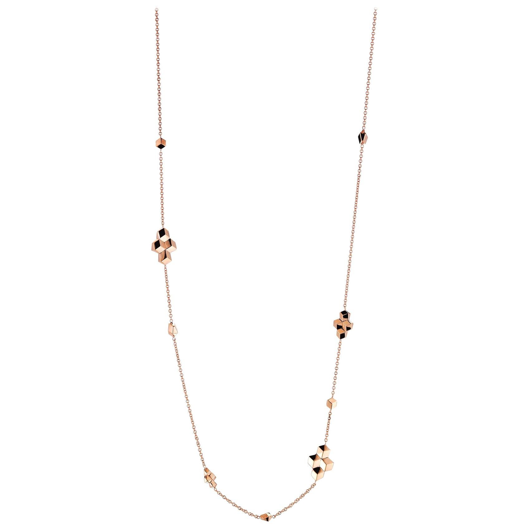 Paolo Costagli 18 Karat Rose Gold Brillante Necklace For Sale