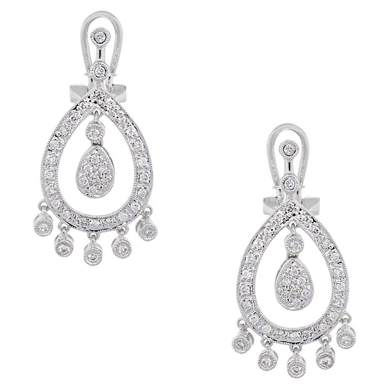 Diamond Dangle Earrings For Sale at 1stDibs
