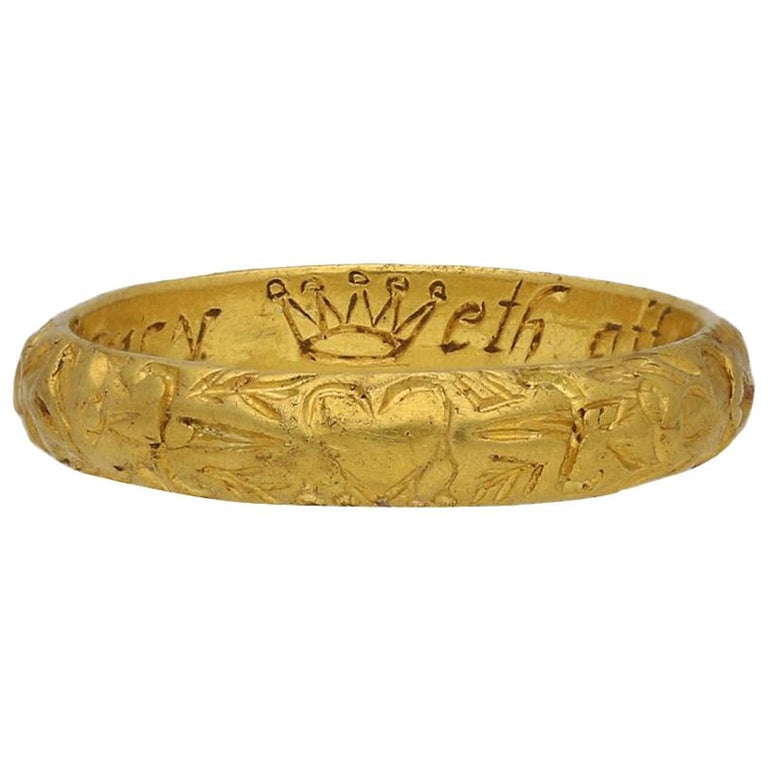 17th Century Engraved Gold Posy Ring, circa 1700 For Sale at 1stDibs | 17th  century posy ring