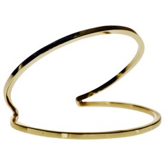 Bangle Cuff Bracelet Gold Plated Statement piece J Dauphin