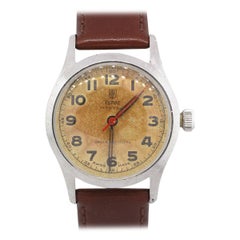 Tudor 507865 Oyster Brown Leather Strap Vintage Watch