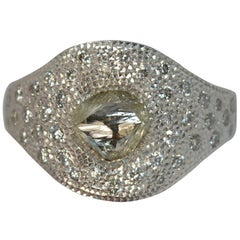 De Beers Designer Talisman 1.00 Carat Diamond Cluster 18 Carat White Gold Ring