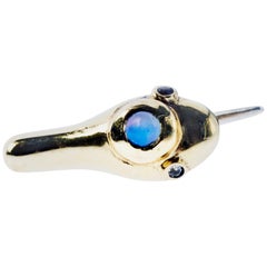 White Diamond Opal Snake Earring Single J Dauphin