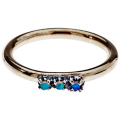 Stack Ring Gold Band Opal Eternity Stackable J Dauphin