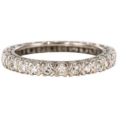 1950s Diamond Platinum Wedding Ring