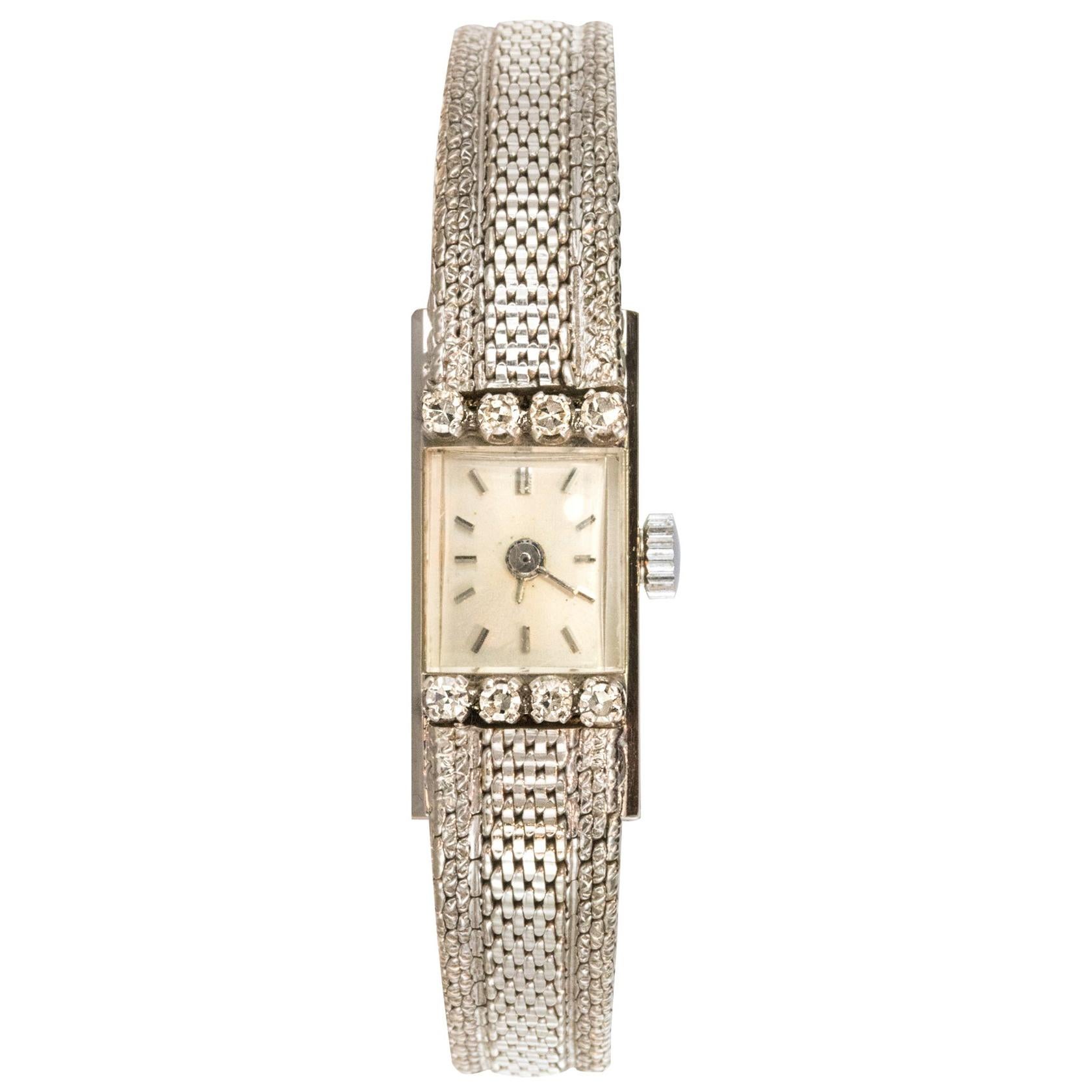 1960s Diamonds White Gold Ladies Watch