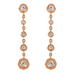 Monseo Rose Gold Diamond Earrings