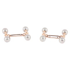 Edwardian Dumb-Bell Yellow Gold Platinum Cufflinks
