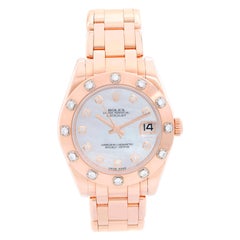 Rolex Midsize Masterpiece or Pearlmaster Everose Diamond Watch 81315