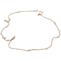 Diamonds by the Yard 14 Karat Rose Gold Necklace