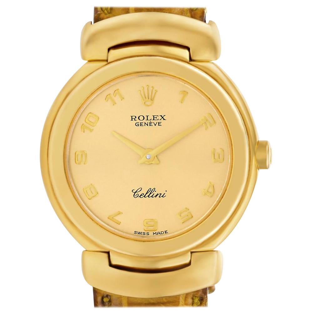 Rolex Cellini 6621 18 Karat Gold Dial Quartz Watch, 'Certified Authentic'