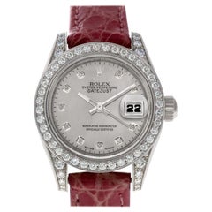 Rolex Datejust 179239 18 Karat Gold Silver Dial, Diamond Bezel Automatic Watch