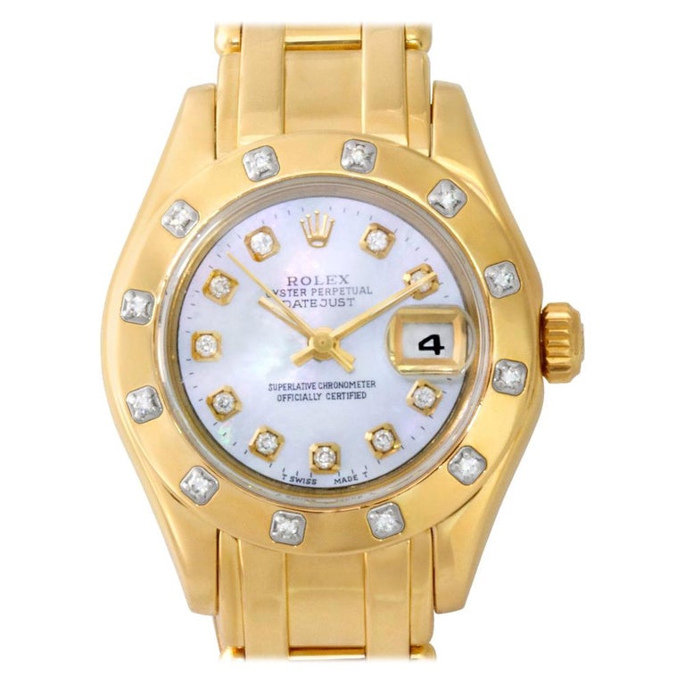 Rolex Masterpiece 18k with diamond bezel and custom