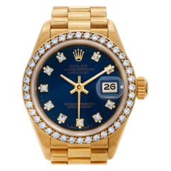 Rolex Datejust 69138 18 Karat Blue Dial Automatic Watch, 'Certified Authentic'