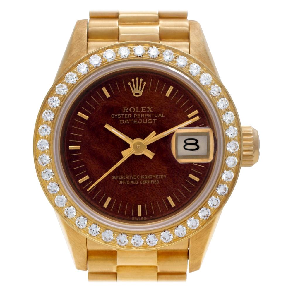 Rolex Datejust 69178 18 Karat Wood Dial Automatic Watch, 'Certified Authentic'