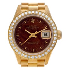 Rolex Datejust 69178 18 Karat Wood Dial Automatic Watch, 'Certified Authentic'