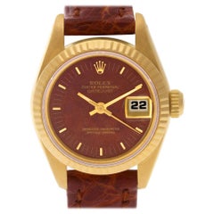 Rolex Datejust 69178 18 Karat Yellow Gold Brown Dial Auto Watch