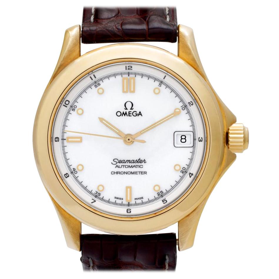 Omega Seamaster 2681501/1961501 18 Karat White Dial Automatic Watch