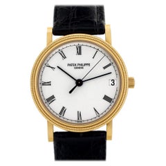 Patek Philippe Calatrava 3802 18 Karat White Dial Automatic Watch