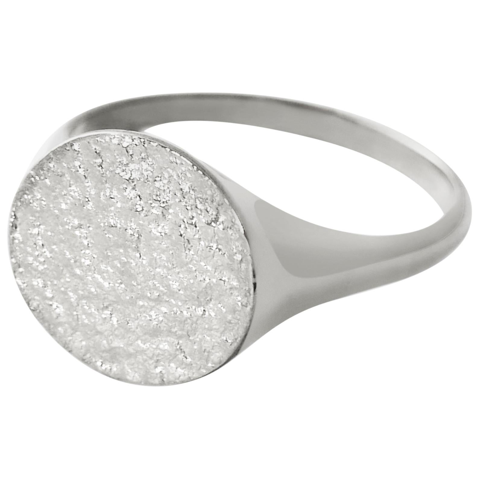 Silver Paper Signet Ring by Allison Bryan