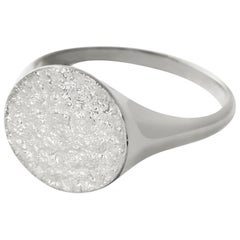 Silver Paper Signet Ring by Allison Bryan