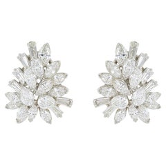 8.25 Carat Diamond Oscar Heyman Mixed Cut Earrings