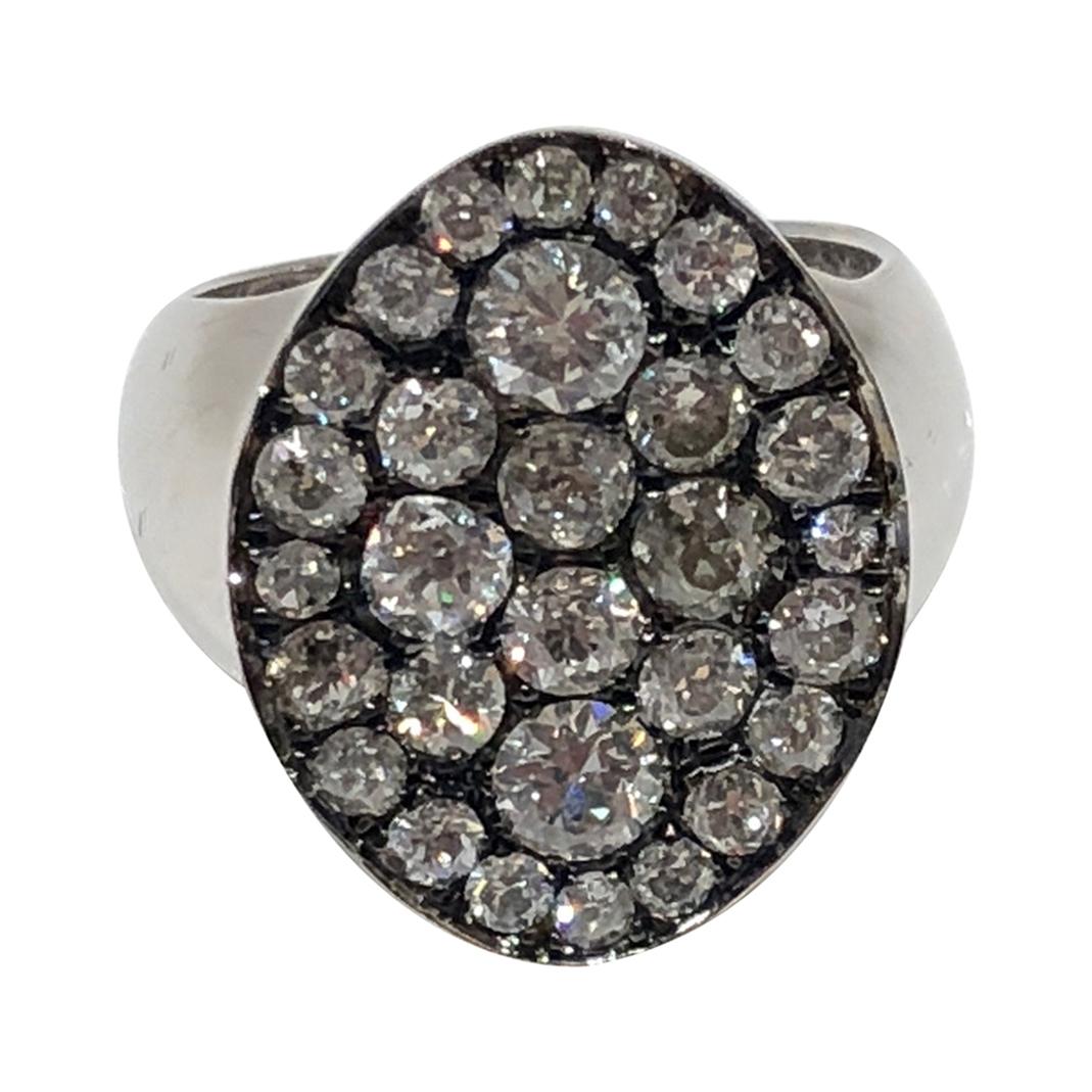 Valmonte Pave Face Diamond Signet Ring, by Martyn Lawrence Bullard For Sale