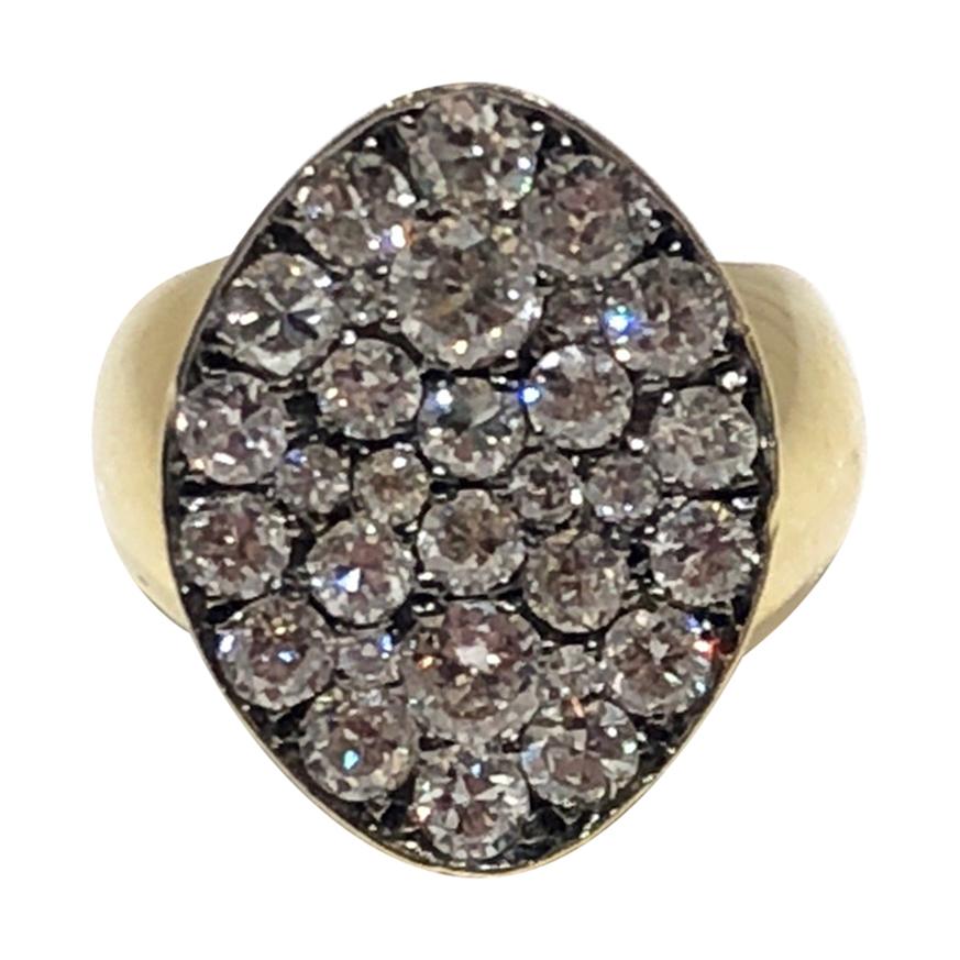 Valmonte Pave Diamond Signet Ring, by Martyn Lawrence Bullard For Sale