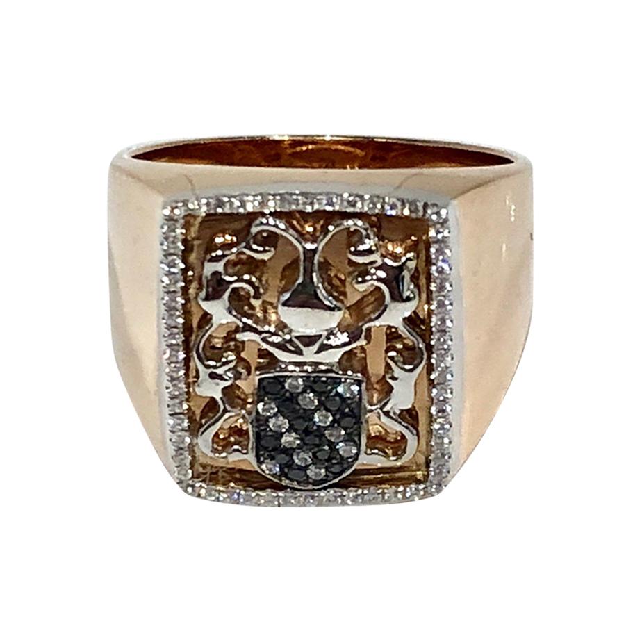 Chelsea Black and White Diamond Signet Ring, by Martyn Lawrence Bullard