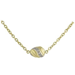 Cartier Swirl Gold and Diamond Pendant