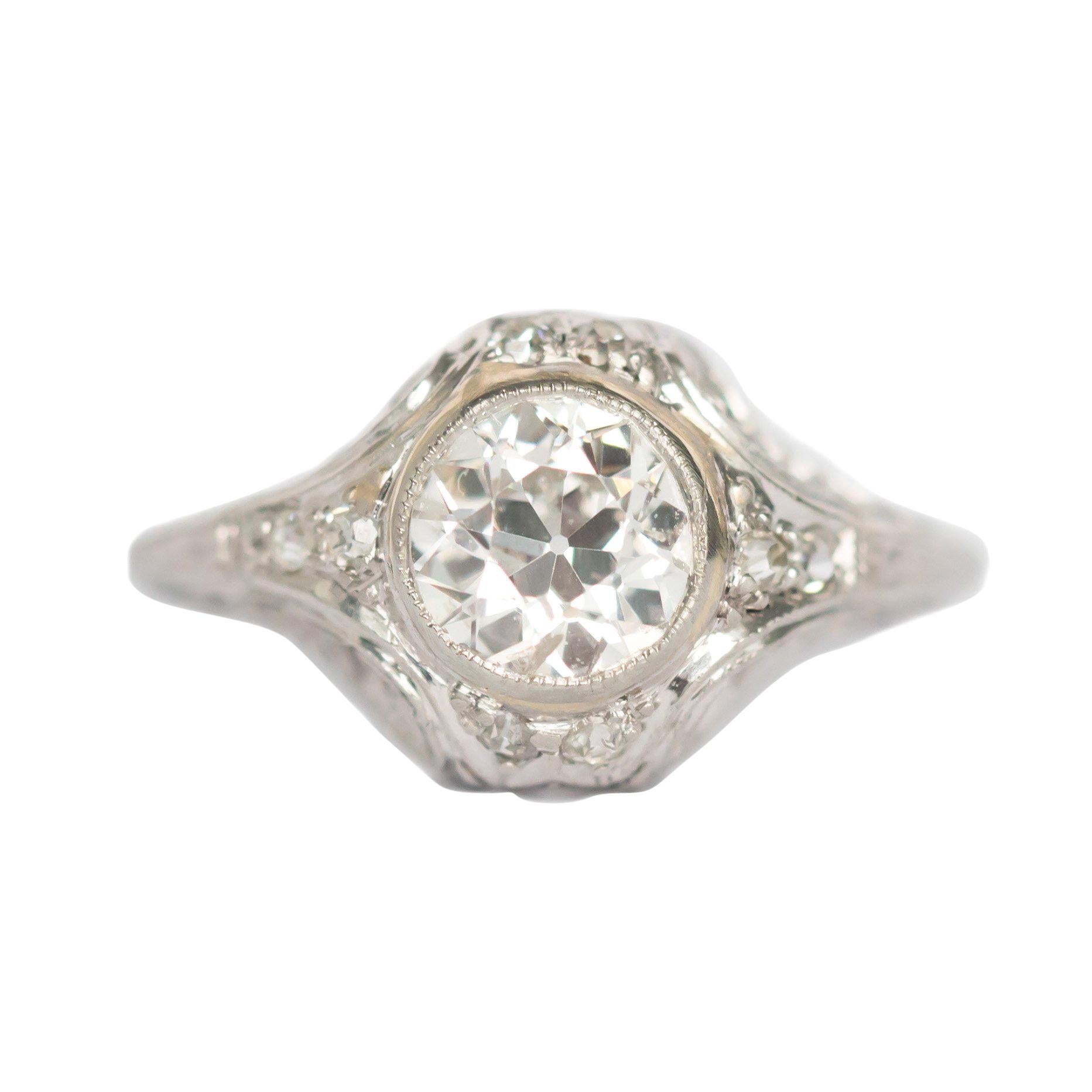 GIA Certified 1.03 Carat Diamond Platinum Engagement Ring