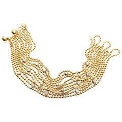 Cartier Draperie de Decollete Diamond Yellow Gold Link Bracelet