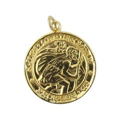 14 Karat Yellow Gold Style Christopher Pendant