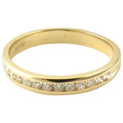 14 Karat Yellow Gold Diamond Wedding Band